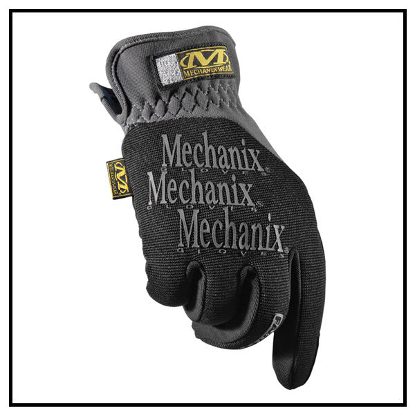 Black and Gray Mechanix gloves