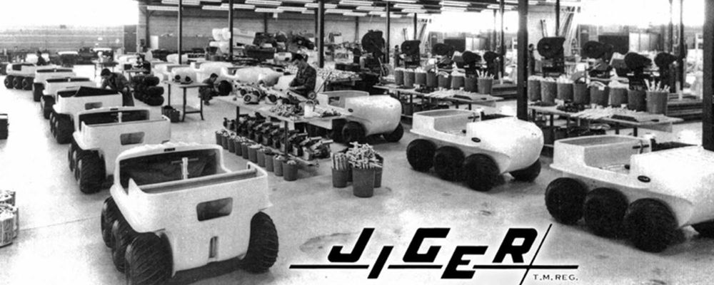 Black and white photo of the Jiger plant in the mid-60s