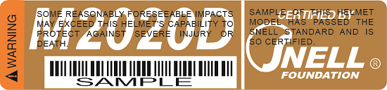 Example of a M2020D Snell label