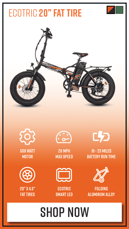 Learn more about the Ecotric 20" Fat Tire
