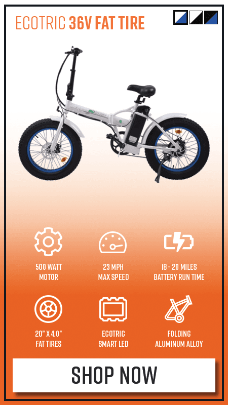 Learn more about the Ecotric 36 volt Fat Tire