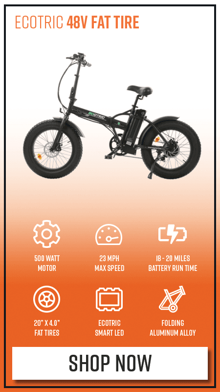 Learn more about the Ecotric 48 volt Fat Tire