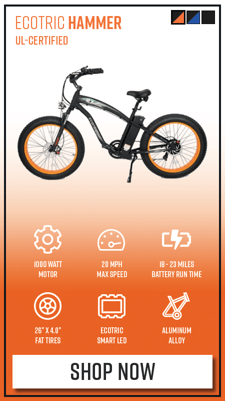 Learn more about the UL-Certified Ecotric Hammer eBike
